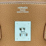 エルメス HERMES バーキン35 K刻印(2025年製) ゴールド シルバー金具 トゴ レディース ハンドバッグ
