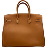 エルメス HERMES バーキン35 K刻印(2025年製) ゴールド シルバー金具 トゴ レディース ハンドバッグ