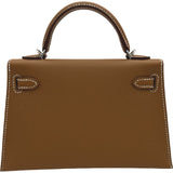 エルメス HERMES ミニケリー2 K刻 ゴールド シルバー金具 エプソン レディース ハンドバッグ