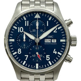 インターナショナルウォッチカンパニー IWC パイロットウォッチ クロノグラフ IW378004 ブルー ステンレススチール 自動巻き メンズ 腕時計