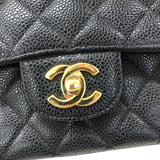 シャネル CHANEL マトラッセ25 A01112 ブラック ゴールド金具 キャビアスキン レディース ショルダーバッグ