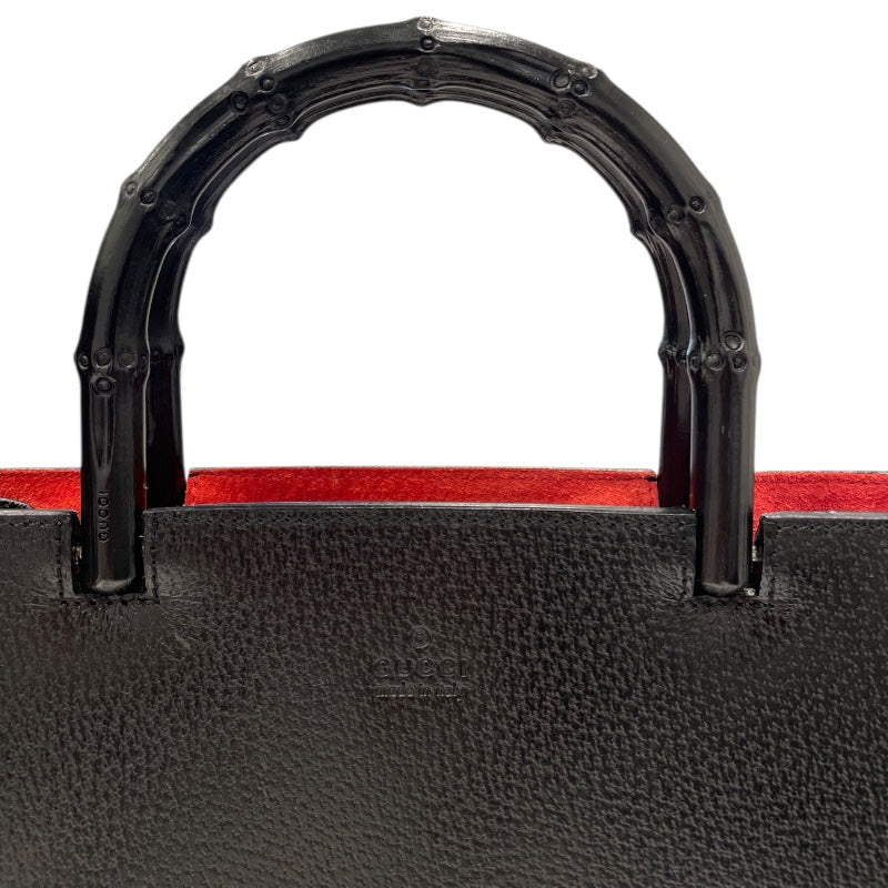 グッチ GUCCI バンブーハンドバッグ 002・1061 ブラック レザー 