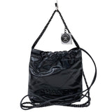 シャネル CHANEL CHANEL22 ミニバッグ AS3980 ブラック ブラック金具 シャイニーカーフ レディース ショルダーバッグ