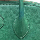 エルメス HERMES ボリード31 〇Z刻 グリーン×ゴールド金具 クシュベル/バンブー ハンドバッグ
