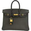 エルメス HERMES バーキン25 U刻印 エタン ゴールド金具 トゴ レディース ハンドバッグ