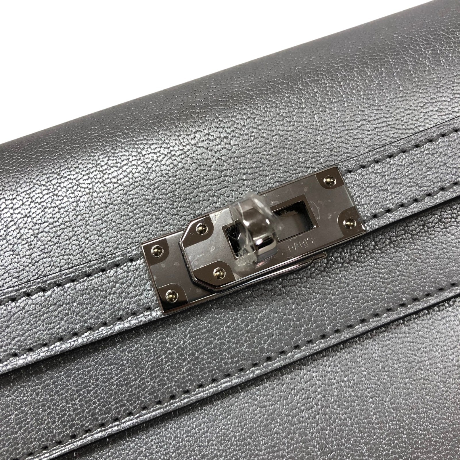 エルメス HERMES ケリートゥーゴー K刻 シェーブルシャムキラ シルバー