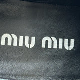 ミュウミュウ miu miu ウィングチップローファー 5E177E ブラック レザー レディース ローファー