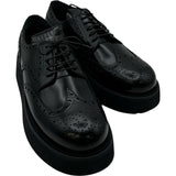 ミュウミュウ miu miu ウィングチップローファー 5E177E ブラック レザー レディース ローファー