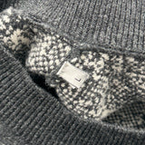 クリスチャン・ディオール Christian Dior ATELIERロゴ長袖ニットセーター 043M637AT218 グレー ウール メンズ ニット