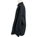 バレンシアガ BALENCIAGA ロゴポケット長袖オーバーシャツ 758312 ブラック コットン メンズ 長袖シャツ