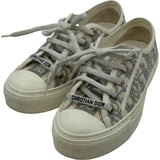 クリスチャン・ディオール Christian Dior Walkin Dior オブリーク総柄スニーカー KCK211OBE グレー キャンバス レディース スニーカー