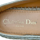クリスチャン・ディオール Christian Dior オブリーク総柄エスパドリーユスリッポン KDB585OBL ゴールド キャンバス レディース スリッポン