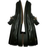 シャネル CHANEL ロゴプレートパテントローファー G37430 カーキ パテント レディース ローファー