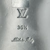 ルイ・ヴィトン LOUIS VUITTON ロゴフラットストラップサンダル ブラック レザー レディース サンダル