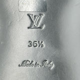 ルイ・ヴィトン LOUIS VUITTON ロゴフラットストラップサンダル ブラック レザー レディース サンダル