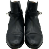 エルメス HERMES ネオ ケリー金具ショートブーツ ブラック レザー レディース ブーツ