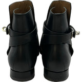 エルメス HERMES ネオ ケリー金具ショートブーツ ブラック レザー レディース ブーツ