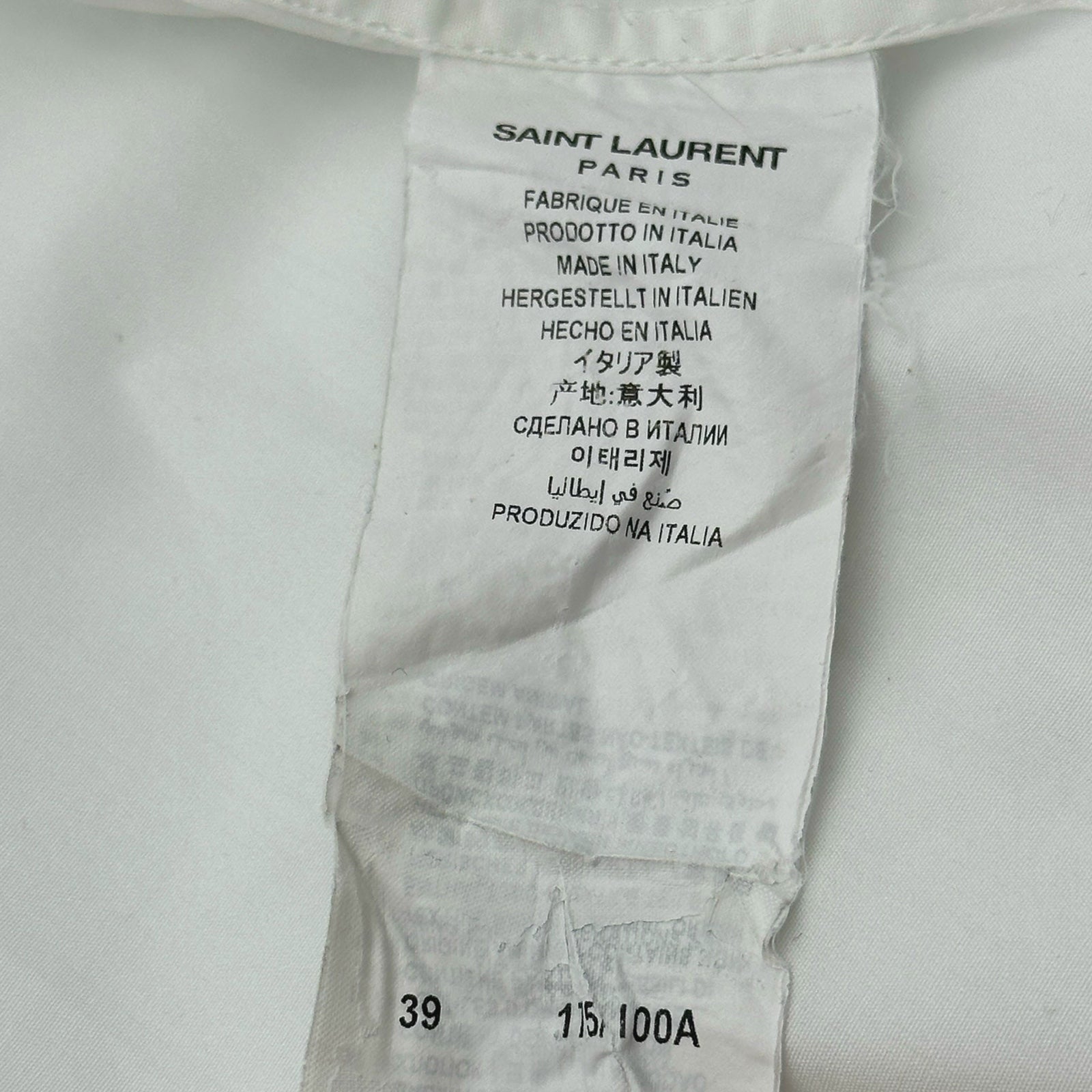 サンローラン SAINT LAURENT ドレスシャツ 535293 ホワイト コットン