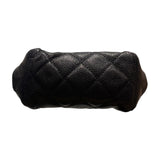 シャネル CHANEL マトラッセガマ口ウエストバッグ ブラック ゴールド金具 キャビア レディース ポーチ