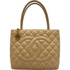 シャネル CHANEL 復刻トート A01804 8番台 ベージュ ゴールド金具 キャビア レディース トートバッグ