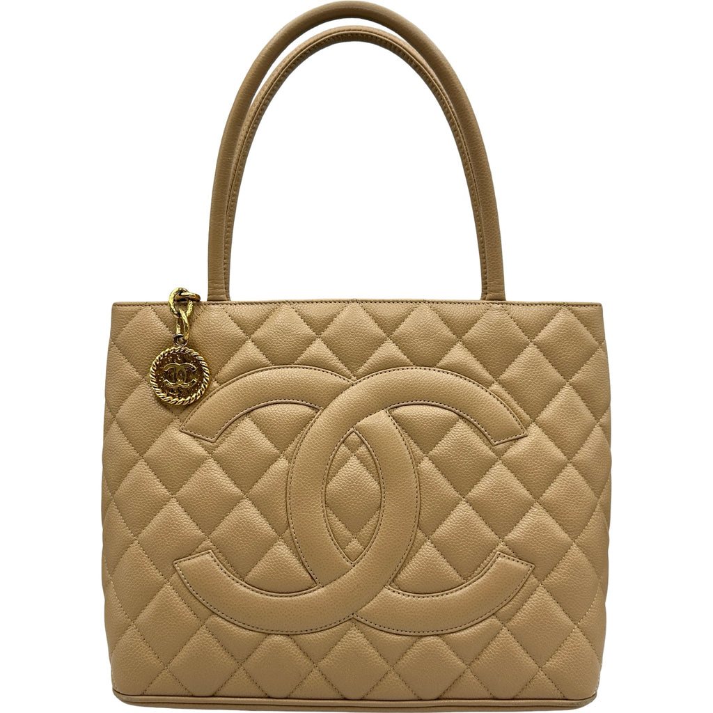 シャネル CHANEL 復刻トート A01804 8番台 ベージュ ゴールド金具