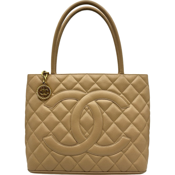 シャネル CHANEL 復刻トート A01804 8番台 ベージュ ゴールド金具