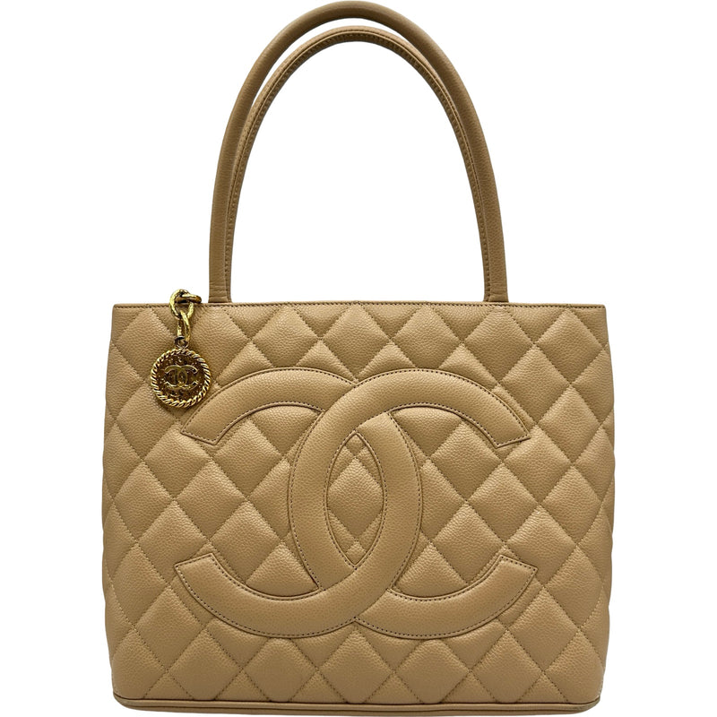 シャネル CHANEL 復刻トート A01804 8番台 ベージュ ゴールド金具