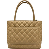 シャネル CHANEL 復刻トート A01804 8番台 ベージュ ゴールド金具 キャビア レディース トートバッグ