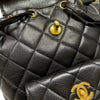 シャネル CHANEL マトラッセ リュック ブラック ゴールド金具 ラムスキン レディース デイパック
