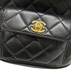シャネル CHANEL マトラッセ リュック ブラック ゴールド金具 ラムスキン レディース デイパック