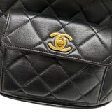 シャネル CHANEL マトラッセ リュック ブラック ゴールド金具 ラムスキン レディース デイパック