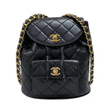 シャネル CHANEL マトラッセ リュック ブラック ゴールド金具 ラムスキン レディース デイパック