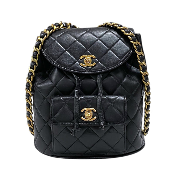 シャネル CHANEL マトラッセ リュック ブラック ゴールド金具
