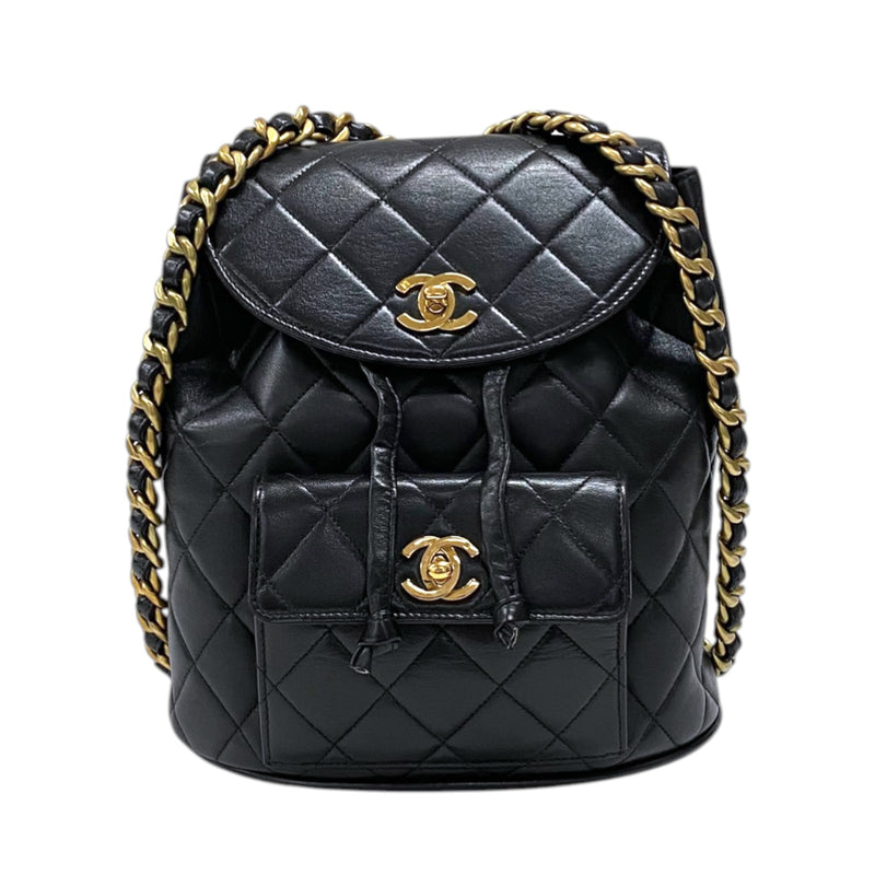 シャネル CHANEL マトラッセ リュック ブラック ゴールド金具