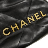 シャネル CHANEL CHANEL22 ミニバッグ AS3980 ブラック ゴールド金具 シャイニーカーフ レディース ショルダーバッグ