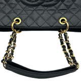 シャネル CHANEL GST チェーントートバッグ A50995 19番台 ブラック ゴールド金具 キャビアスキン レディース トートバッグ