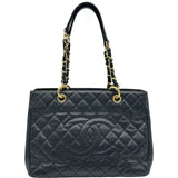 シャネル CHANEL GST チェーントートバッグ A50995 19番台 ブラック ゴールド金具 キャビアスキン レディース トートバッグ
