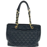 シャネル CHANEL GST チェーントートバッグ A50995 19番台 ブラック ゴールド金具 キャビアスキン レディース トートバッグ