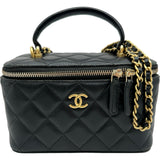 シャネル CHANEL マトラッセ スモールヴァニティバッグ AP1472 31番台 ブラック ゴールド金具 ラム レディース ショルダーバッグ