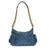 シャネル CHANEL デニム ホーボーバッグ AS5338 ブルー ゴールド金具 デニム レディース ショルダーバッグ