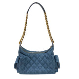シャネル CHANEL デニム ホーボーバッグ AS5338 ブルー ゴールド金具 デニム レディース ショルダーバッグ