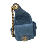 シャネル CHANEL デニム ホーボーバッグ AS5338 ブルー ゴールド金具 デニム レディース ショルダーバッグ
