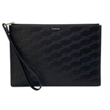 バレンシアガ BALENCIAGA BBモノグラム エンボスクラッチバッグ 717791 ブラック レザー ユニセックス
