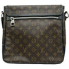 ルイ・ヴィトン LOUIS VUITTON バズMM M56715 ブラウン/ブラック モノグラム・マカサー メンズ ショルダーバッグ