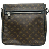 ルイ・ヴィトン LOUIS VUITTON バズMM M56715 ブラウン/ブラック モノグラム・マカサー メンズ ショルダーバッグ