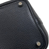 エルメス HERMES ピコタンロックPM T刻 ブラック シルバー金具 トリヨンクレマンス レディース ハンドバッグ