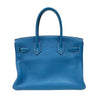 エルメス HERMES バーキン30 □N刻 ブルージーン シルバー金具 トゴ レディース ハンドバッグ