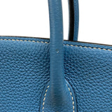 エルメス HERMES バーキン30 □N刻 ブルージーン シルバー金具 トゴ レディース ハンドバッグ