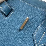 エルメス HERMES バーキン30 □N刻 ブルージーン シルバー金具 トゴ レディース ハンドバッグ
