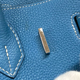 エルメス HERMES バーキン30 □N刻 ブルージーン シルバー金具 トゴ レディース ハンドバッグ